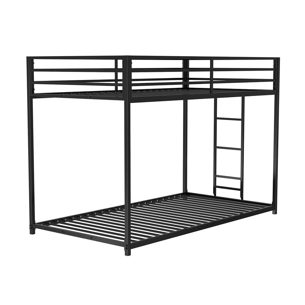 Furniture of America - Rothwell Twin/Twin Metal Bunk Bed in Matte Black - FM-BK1200BK-TT View 1