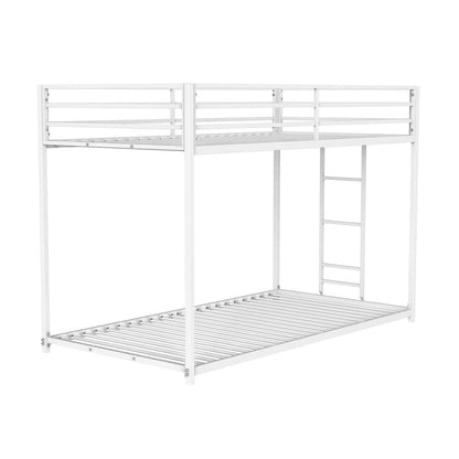 Furniture of America - Rothwell Twin/Twin Metal Bunk Bed in Matte White - FM-BK1200WH-TT View 1