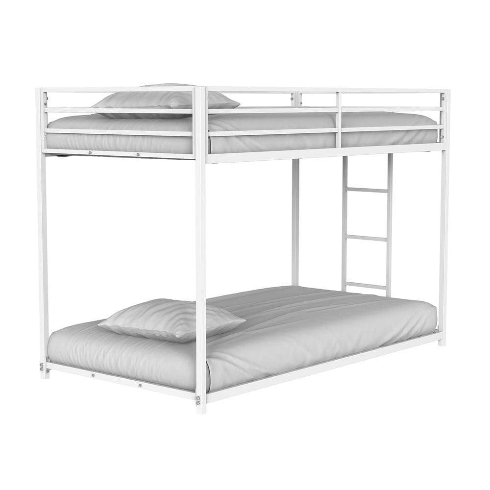 Furniture of America - Rothwell Twin/Twin Metal Bunk Bed in Matte White - FM-BK1200WH-TT View 3