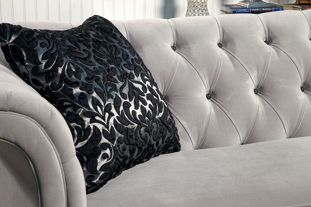 Furniture of America - Rotterdam Sectional in Warm Gray/Black/Silver - SM2261-PK View 2