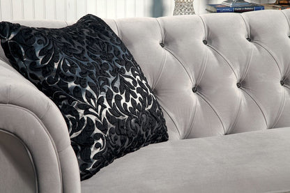 Furniture of America - Rotterdam Sectional in Warm Gray/Black/Silver - SM2261-PK View 2