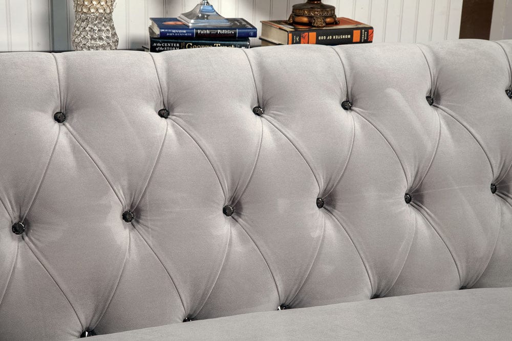 Furniture of America - Rotterdam Sectional in Warm Gray/Black/Silver - SM2261-PK View 3