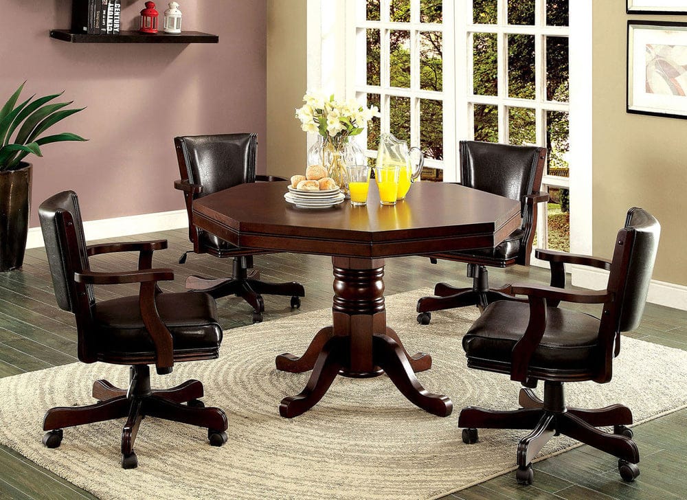 Furniture of America - Rowan Game Table in Cherry - CM-GM339T-TABLE View 2