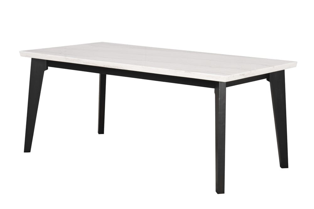 Furniture of America - Sabro Rect Dining Table w/ Marble Top in Black/White - FM3330BK-T-TABLE View 1