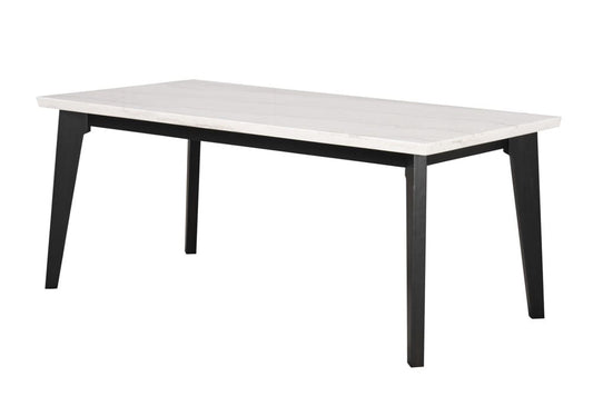 Furniture of America - Sabro Rect Dining Table w/ Marble Top in Black/White - FM3330BK-T-TABLE View 1