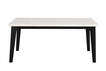 Furniture of America - Sabro Rect Dining Table w/ Marble Top in Black/White - FM3330BK-T-TABLE View 3