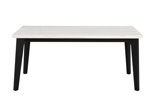 Furniture of America - Sabro Rect Dining Table w/ Marble Top in Black/White - FM3330BK-T-TABLE View 3