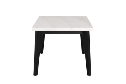 Furniture of America - Sabro Rect Dining Table w/ Marble Top in Black/White - FM3330BK-T-TABLE View 4