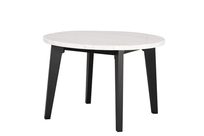 Furniture of America - Sabro Round Dining Table w/ Marble Top in Black/White - FM3330BK-RT-TABLE View 1