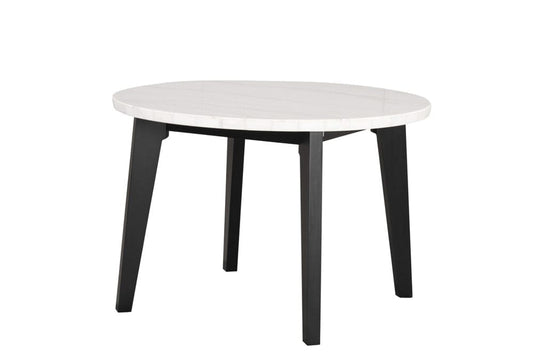 Furniture of America - Sabro Round Dining Table w/ Marble Top in Black/White - FM3330BK-RT-TABLE View 1