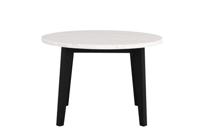 Furniture of America - Sabro Round Dining Table w/ Marble Top in Black/White - FM3330BK-RT-TABLE View 4