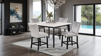 Furniture of America - Sabro Square Counter Ht. Table in Black/White - FM3330BK-PST-TABLE View 3