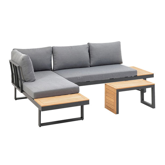 Furniture of America - Samara Modular Sectional in Gun Metal/Natural/Gray - GM-1008 View 1