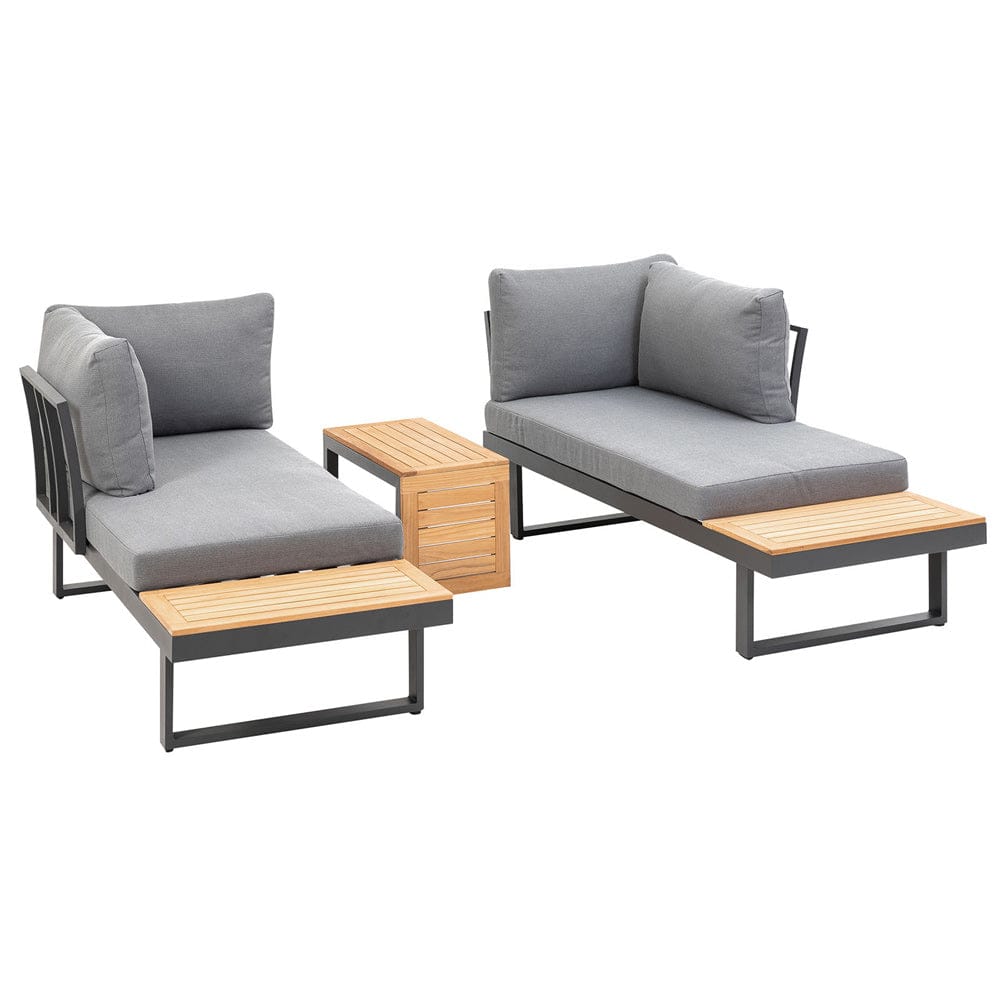 Furniture of America - Samara Modular Sectional in Gun Metal/Natural/Gray - GM-1008 View 6