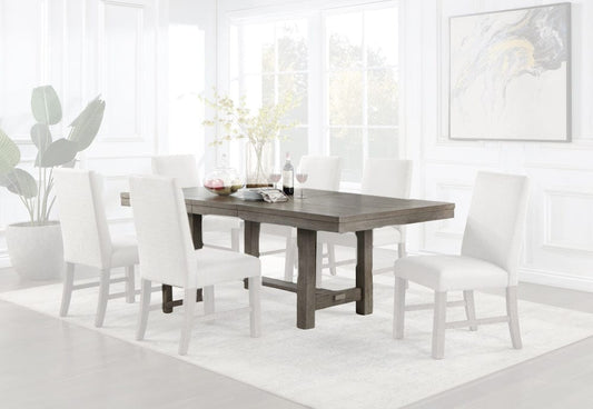 Furniture of America - San Antonio Dining Table w/ 1 x 18 Leaf in Gray - CM3251GY-T View 1