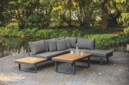 Furniture of America - San Jose Modular Sectional in Gun Metal/Natural/Gray - GM-1007 View 1