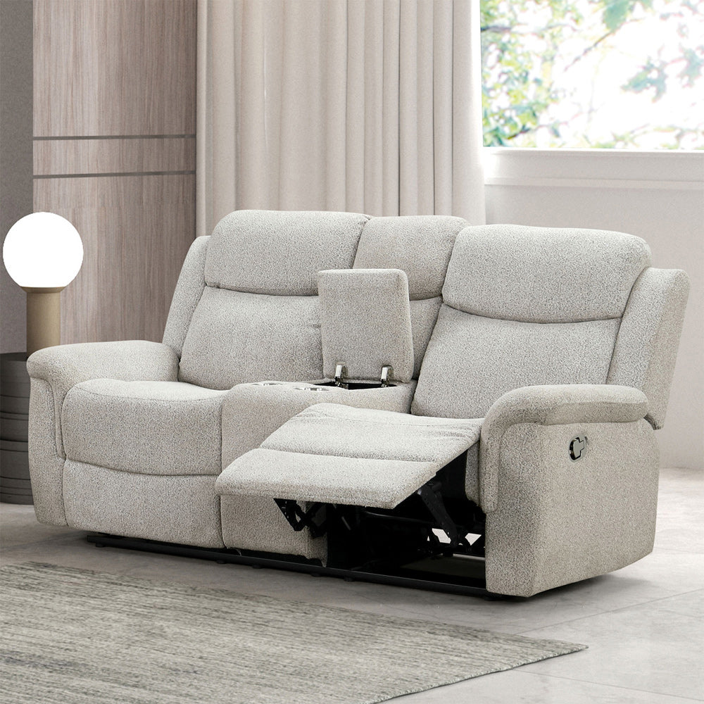 Furniture of America - Sandbach Loveseat w/ Console in Light Gray - FM6013LG-LV-M View 1