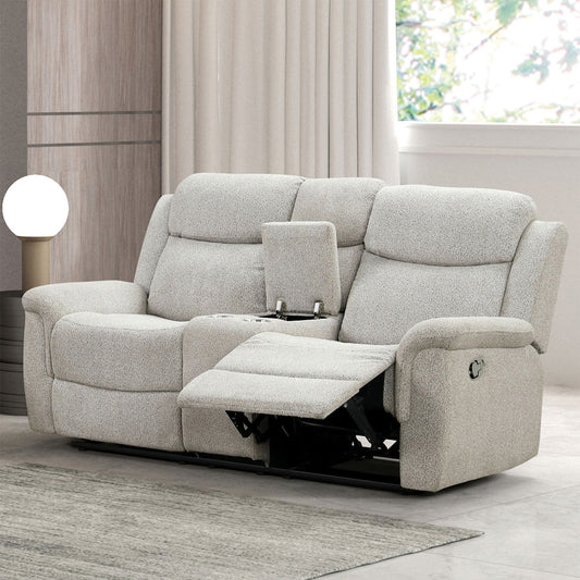 Furniture of America - Sandbach Loveseat w/ Console in Light Gray - FM6013LG-LV-M View 1