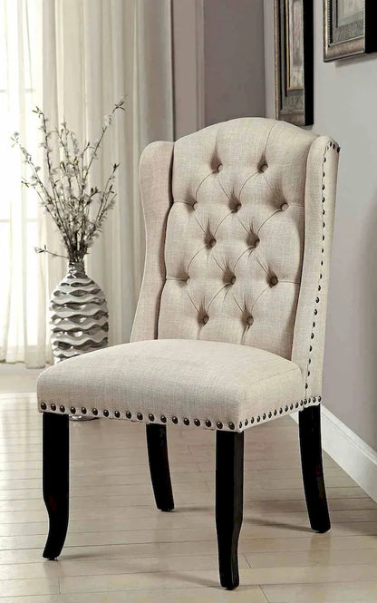 Furniture of America - Sania - 7 Pc. Dining Table Set - Antique Black/Ivory - CM3324BKT84-3564-7PC view 8