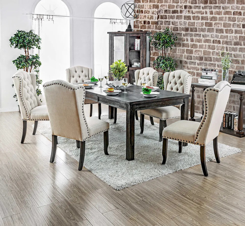 Furniture of America - Sania - 84" Dining Table - CM3324BK-T-84-VN view 2