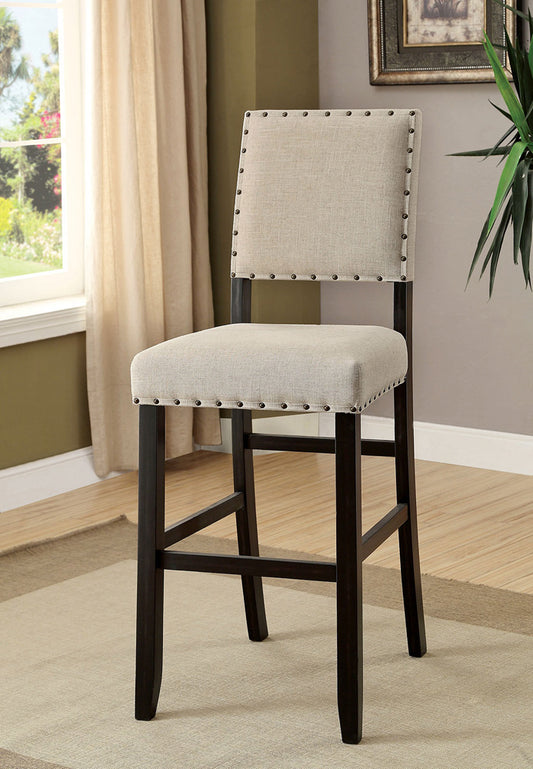 Furniture of America - Sania Bar Chair Set of 2 in Antique Black/Beige - CM3324BK-BC-2PK View 1