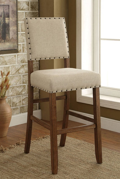 Furniture of America - Sania Bar Chair Set of 2 in Rustic Oak - CM3324BC-2PK View 1