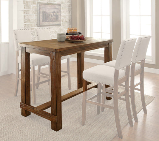 Furniture of America - Sania Bar Ht. Table in Rustic Oak - CM3324BT-VN View 1