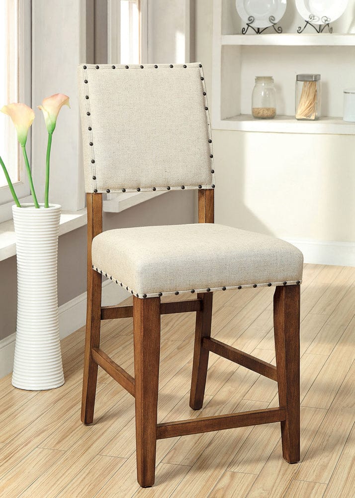 Furniture of America - Sania Counter Ht. Chair Set of 2 in Rustic Oak - CM3324PC-2PK View 1