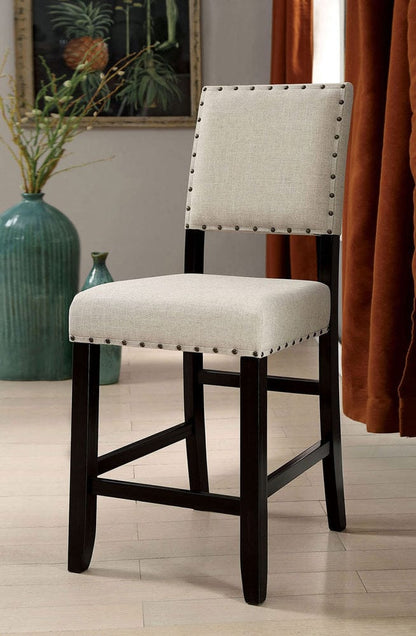 Furniture of America - Sania Iii 7 Pc. Sq Counter Ht. Table Set in Antique Black/Ivory - CM3324BKPT54-3564-7P View 4