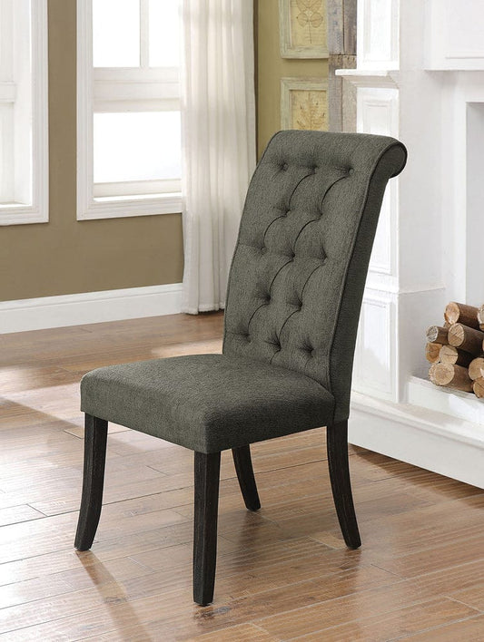 Furniture of America - Sania Iii Side Chair in Antique Black/Gray - CM3564GY-SC-2PK View 1