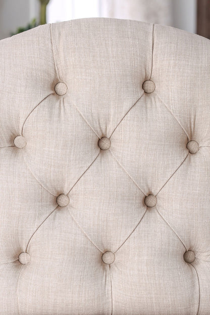 Furniture of America - Sania Wingback Chair in Antique Black/Beige - CM3324BK-SC-2PK View 2