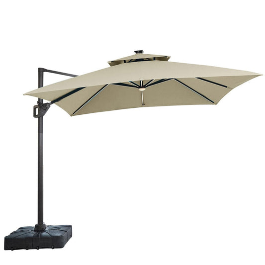 Furniture of America - Sano 10' SQ Umbrella with Base in Beige - LA-A015BG+BASE View 1