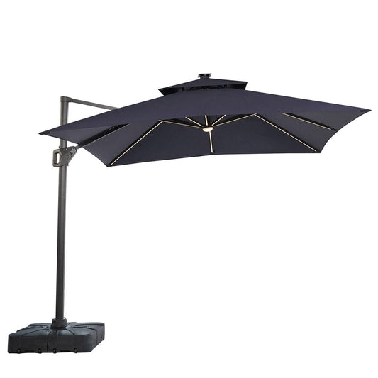 Furniture of America - Sano 10' SQ Umbrella with Base in Blue - LA-A015BL+BASE View 1