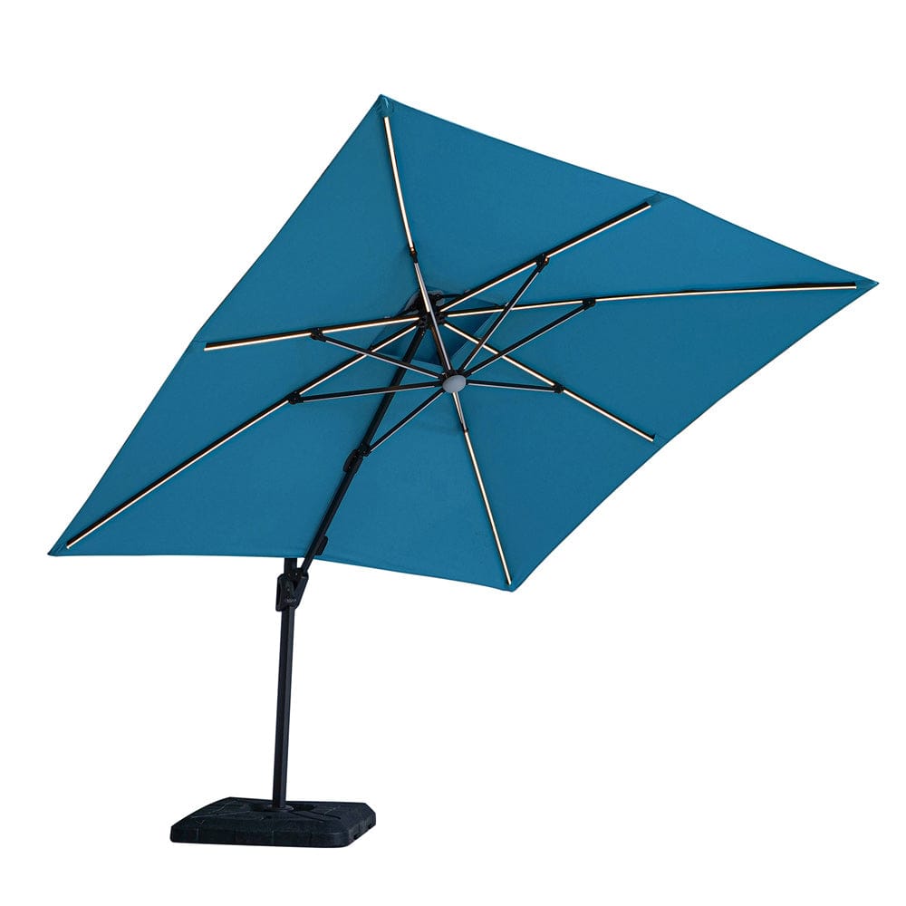 Furniture of America - Sano 10' SQ Umbrella with Base in Teal - LA-A015TL+BASE View 4