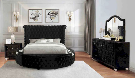 Furniture of America - Sansom - 3 Pc. Queen Bedroom Set - Black - CM7178BK-Q-4PC view 1