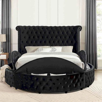 Furniture of America - Sansom - 3 Pc. Queen Bedroom Set - Black - CM7178BK-Q-4PC view 3