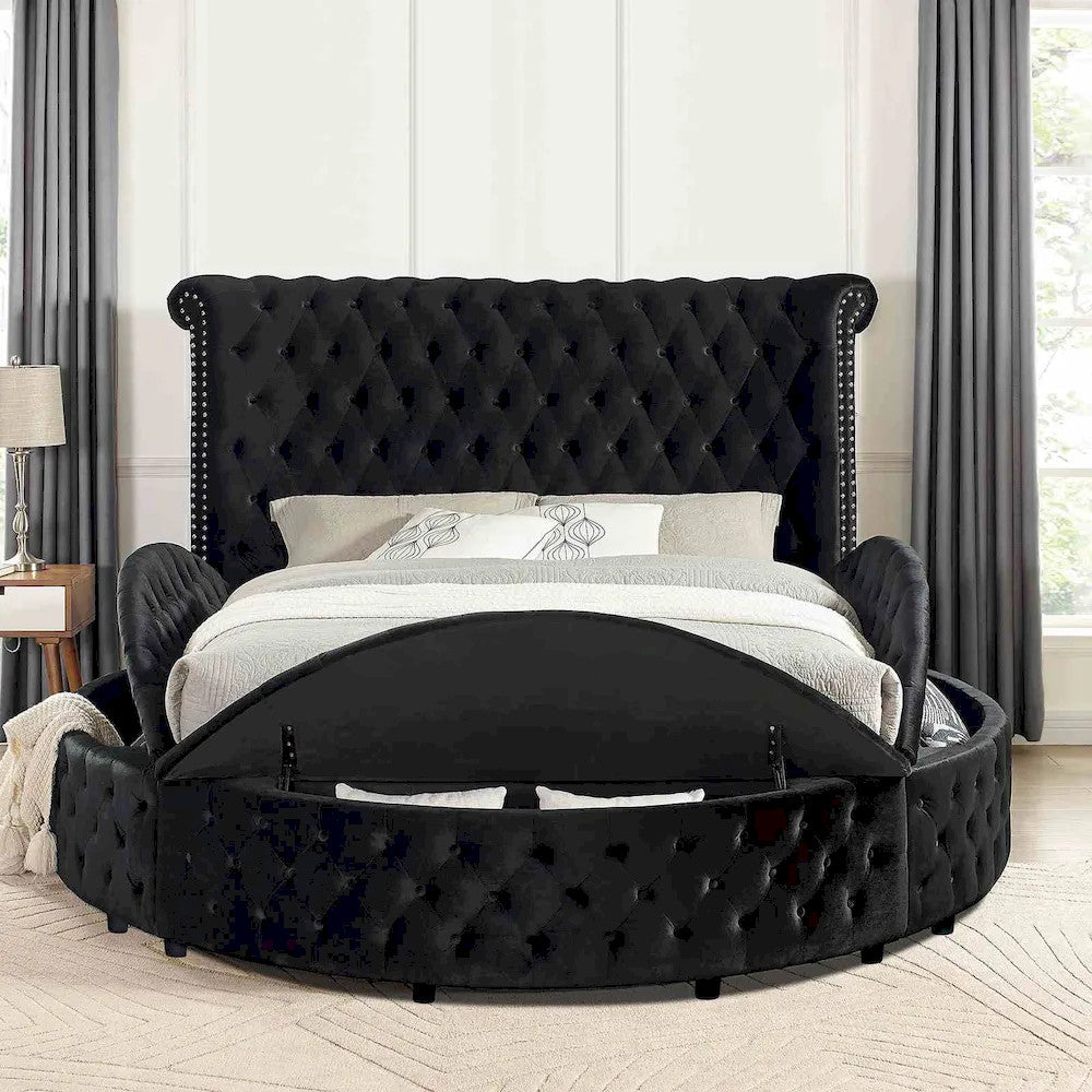 Furniture of America - Sansom - 4 Pc. Queen Bedroom Set w/ 2NS - Black - CM7178BK-Q-5PC-2NS view 3