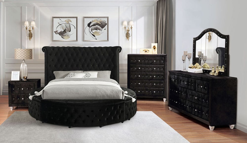 Furniture of America - Sansom Queen Bed in Black - CM7178BK-Q-BED View 2