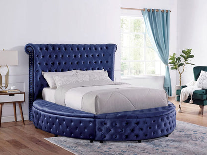 Furniture of America - Sansom Queen Bed in Blue - CM7178BL-Q-BED View 1