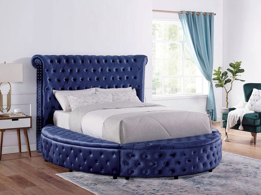 Furniture of America - Sansom Queen Bed in Blue - CM7178BL-Q-BED View 1
