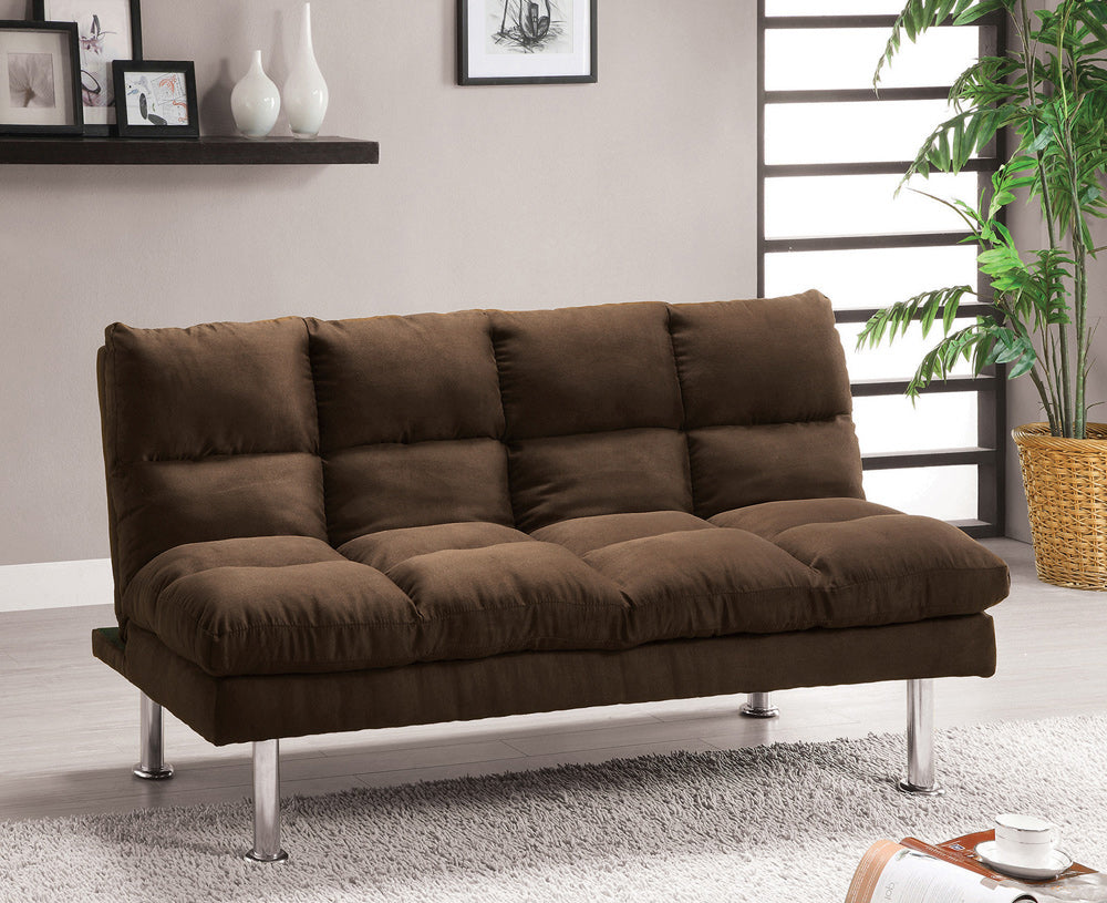 Furniture of America - Saratoga Futon Sofa Bed in Dark Brown - CM2902DB View 1