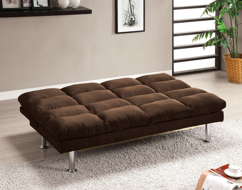 Furniture of America - Saratoga Futon Sofa Bed in Dark Brown - CM2902DB View 2