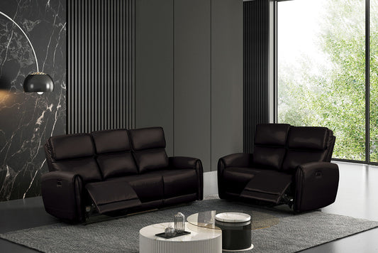 Furniture of America - Schlieren Power Sofa + Loveseat in Black - FM6012BK-PM-2PC View 1