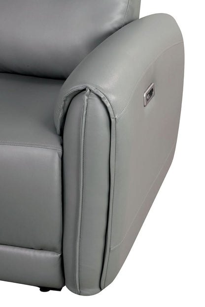 Furniture of America - Schlieren Power Sofa + Loveseat in Gray - FM6012GY-PM-2PC View 4