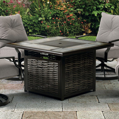 Furniture of America - Segovia Fire Pit Table in Black/Gray - GM-2013 View 3
