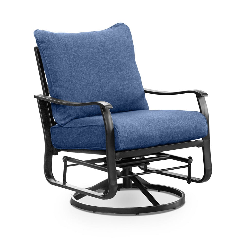 Furniture of America - Segovia Swivel Glider Arm Chair Set of 2 in Navy/Black/Gray - GM-2039-2PK View 1