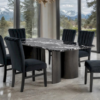 Furniture of America - Selsey - Dining Table (Black Stone Top) - FM34007BK-T view 4