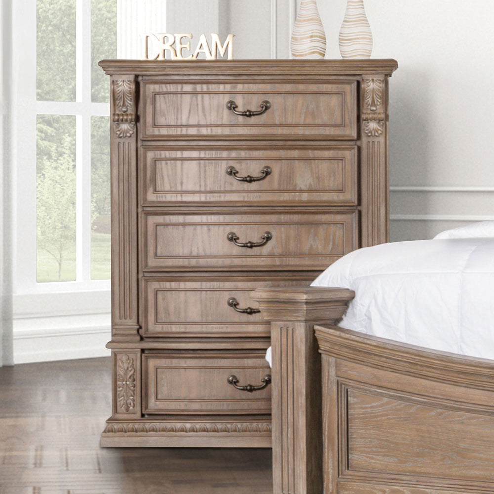 Furniture of America - Sevenoaks Chest in Weathered Oak - FM7418AK-C View 1