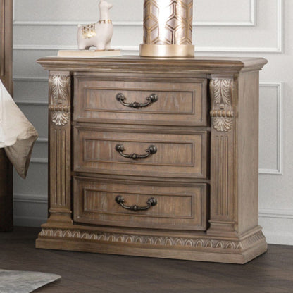 Furniture of America - Sevenoaks Nightstand in Weathered Oak - FM7418AK-N View 1