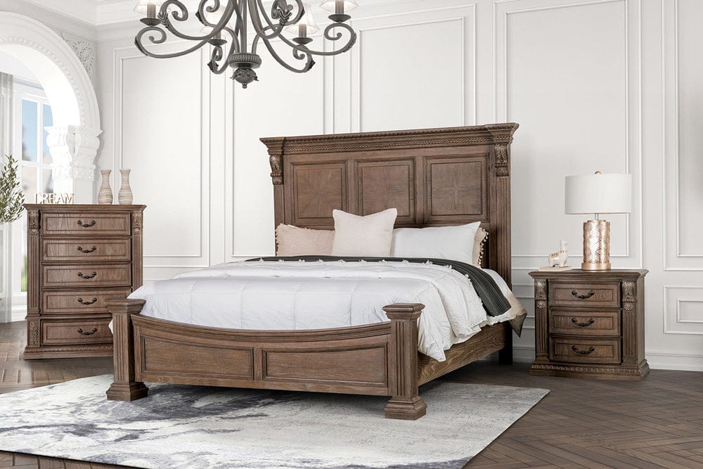 Furniture of America - Sevenoaks Queen Bed in Weathered Oak - FM7418AK-Q-BED View 3